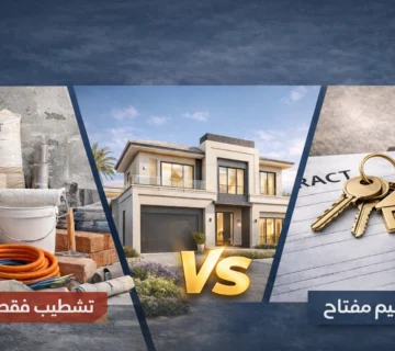 الفرق بين التشطيب وتسليم المفتاح