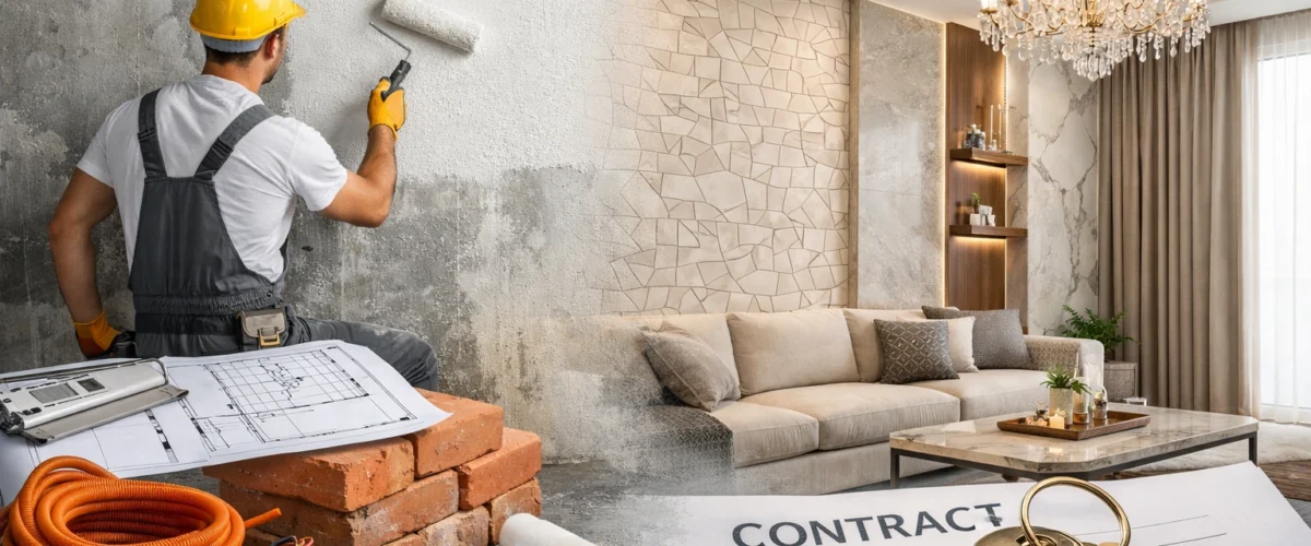 انواع التشطيبات الداخلية للحوائط