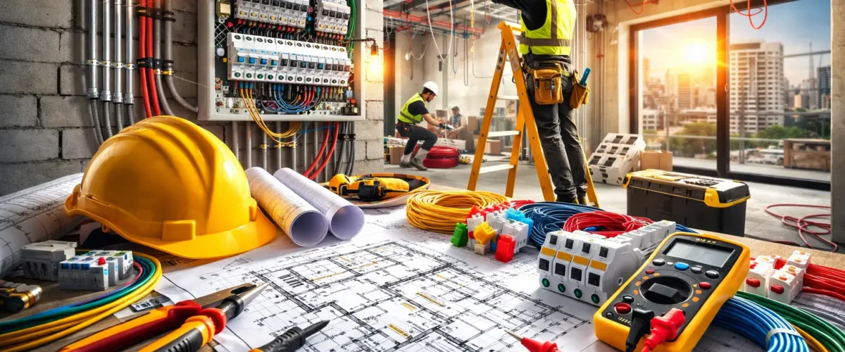 تنفيذ أعمال الكهرباء في المباني