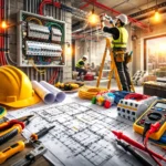 تنفيذ أعمال الكهرباء في المباني