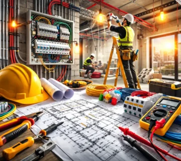 تنفيذ أعمال الكهرباء في المباني