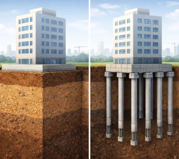 أنواع الأساسات في البناء