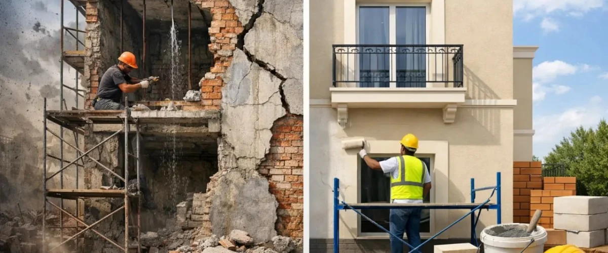 اعمال ترميم المباني