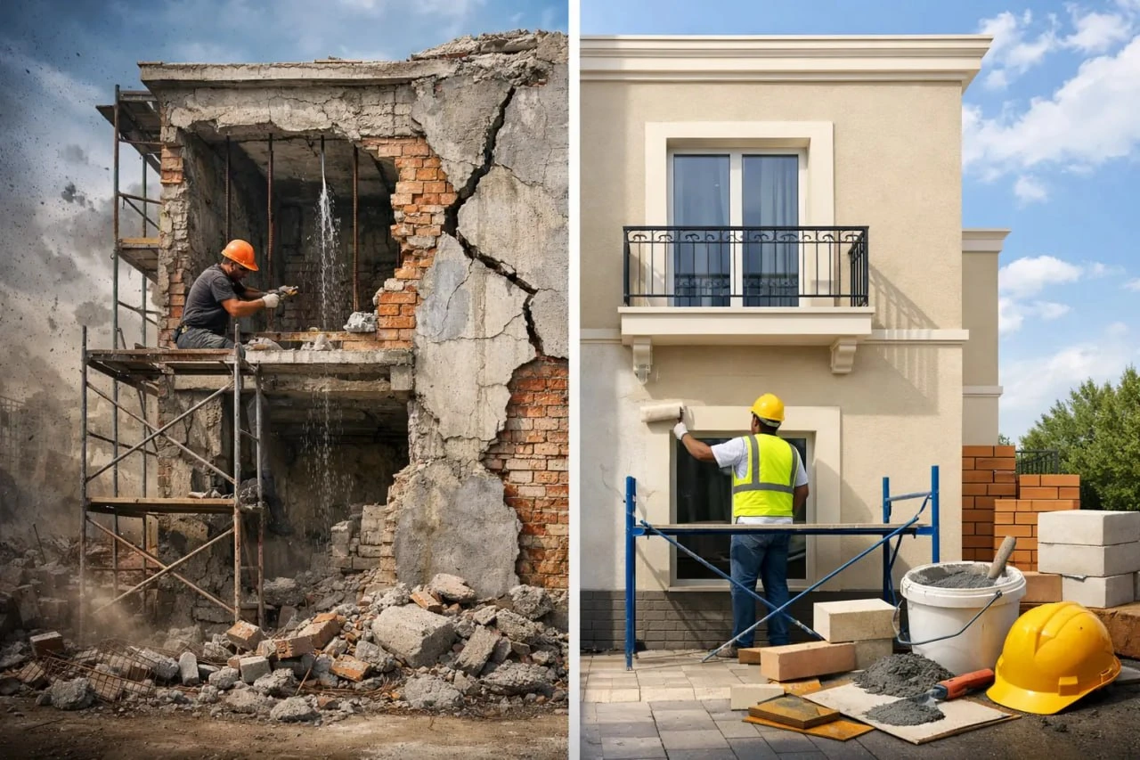 اعمال ترميم المباني