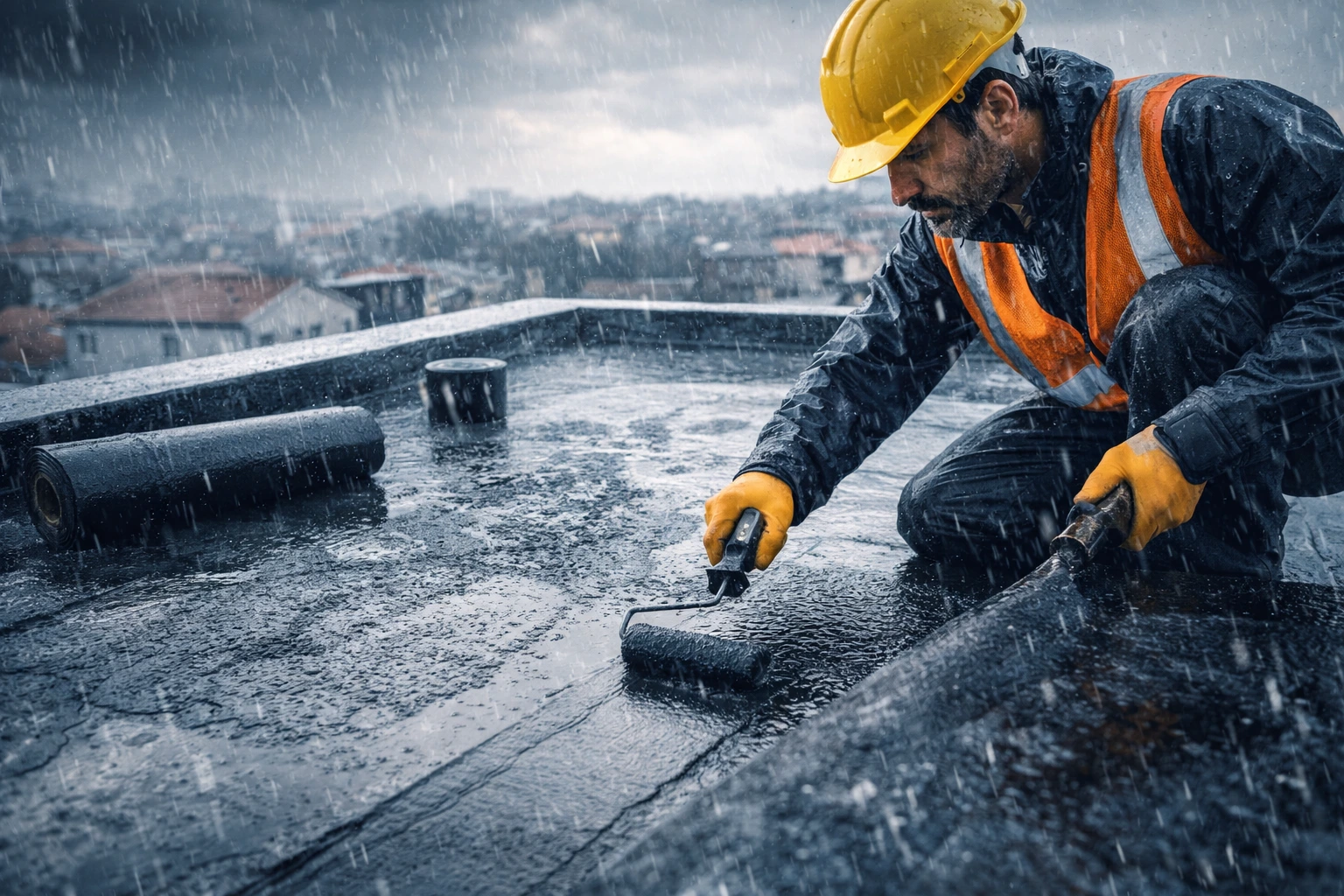 عزل الأسطح من مياه الأمطار